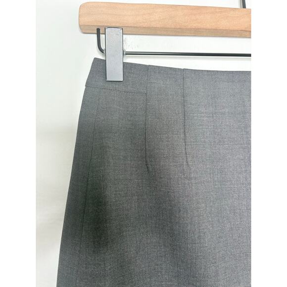 MM Lafleur The Cobble Hill Wool Skirt Size 4 Gray Melange Career Work Office - Picture 7 of 12